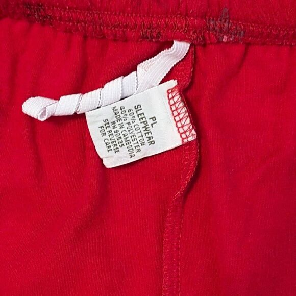 Karen Neuburger Women’s Pajama Set Red Reindeer Snowflake Print Petite Large - Picture 9 of 10